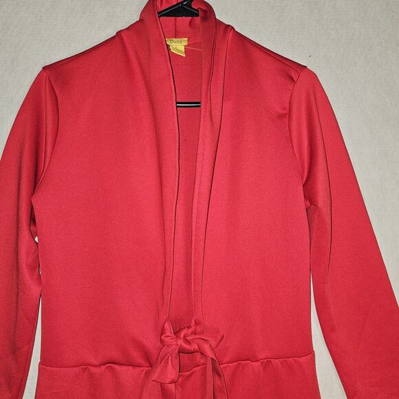 Red Jumpsuit Pants Set By DAISY Vintage Retro Sexy Club Stretchy Glam - Picture 5 of 12